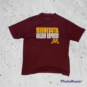 Minnesota gophers large short sleeve t shirt maroon graphic design